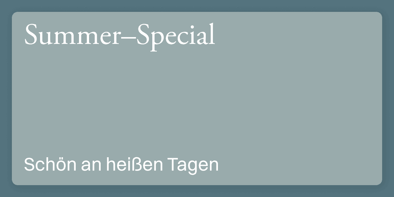 Summer–Special